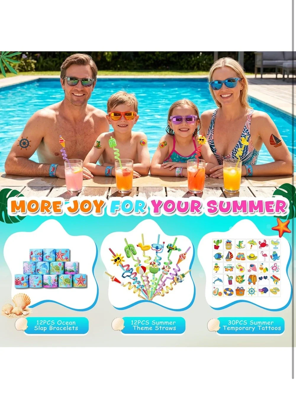 114 pcs pool party favors includes pool toys for kids summer beach party